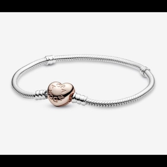 Rose gold heart Pandora bracelet